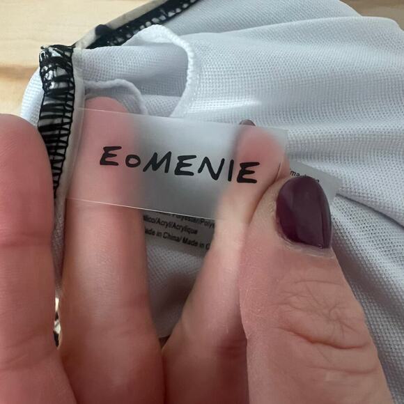 EOMENIE Womens One Piece Swimsuit Animal Print Keyhole Halter Tummy Control Sz M - Picture 8 of 9